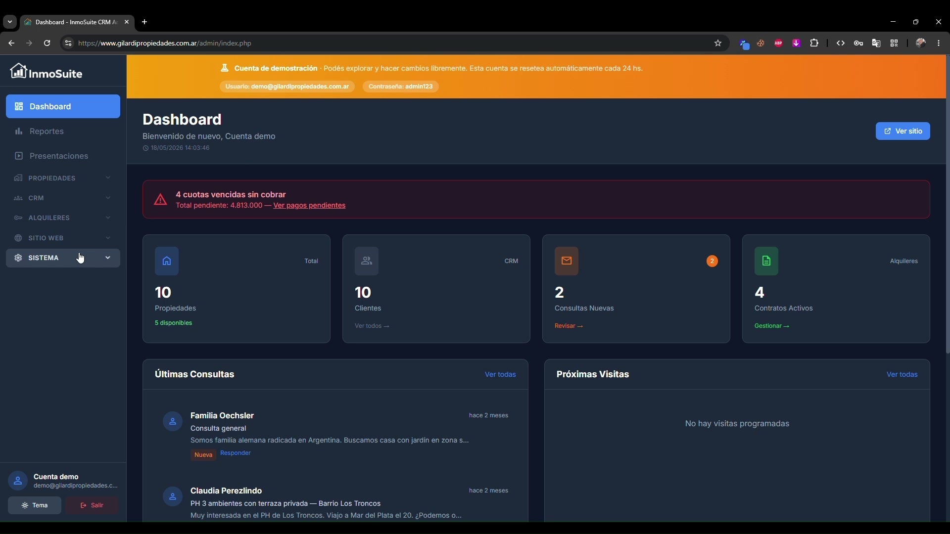 Configuración sistema - primer paso